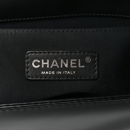 Chanel Patent Calfskin Quilted Medium Plexiglass Boy Flap Black 6 of 11