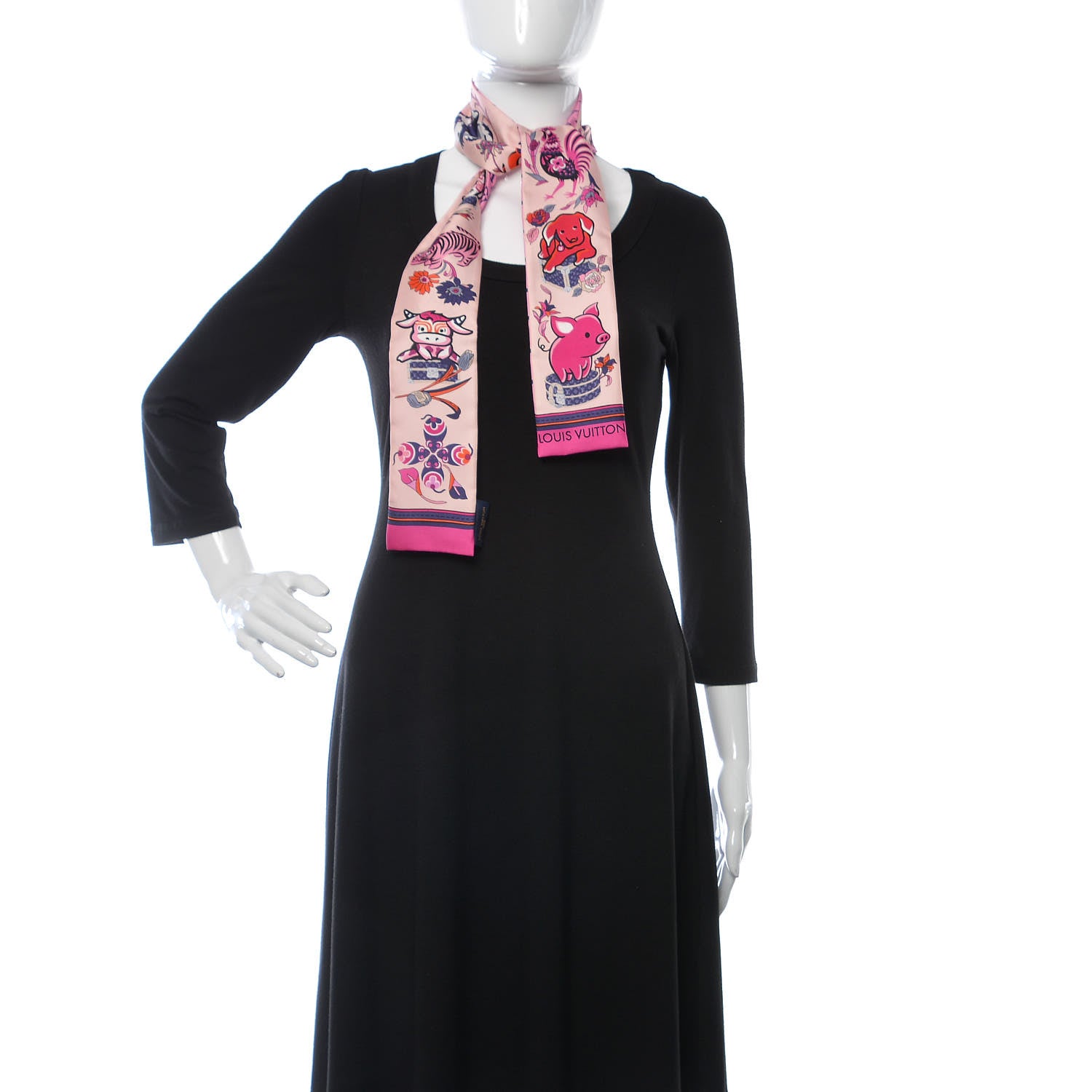 Louis Vuitton Silk Monogram Superstition Bandeau Rose 2 of 4