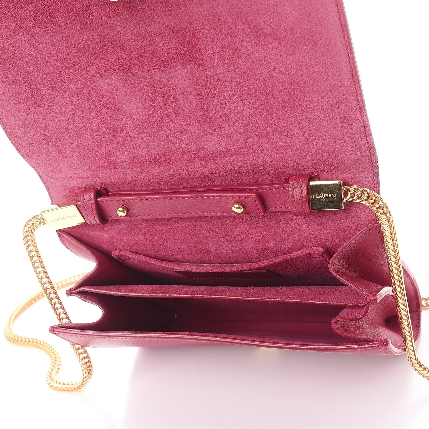 Saint Laurent Calfskin Small Classic Y Satchel Fuchsia 6 of 14