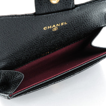 Chanel Caviar Quilted Flap Card Holder Black 5 of 8