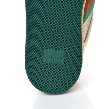 Gucci Nubuck Web Womens Screener Sneakers 36 Dusty Milk New Mystic White Vintage Green 6 of 11