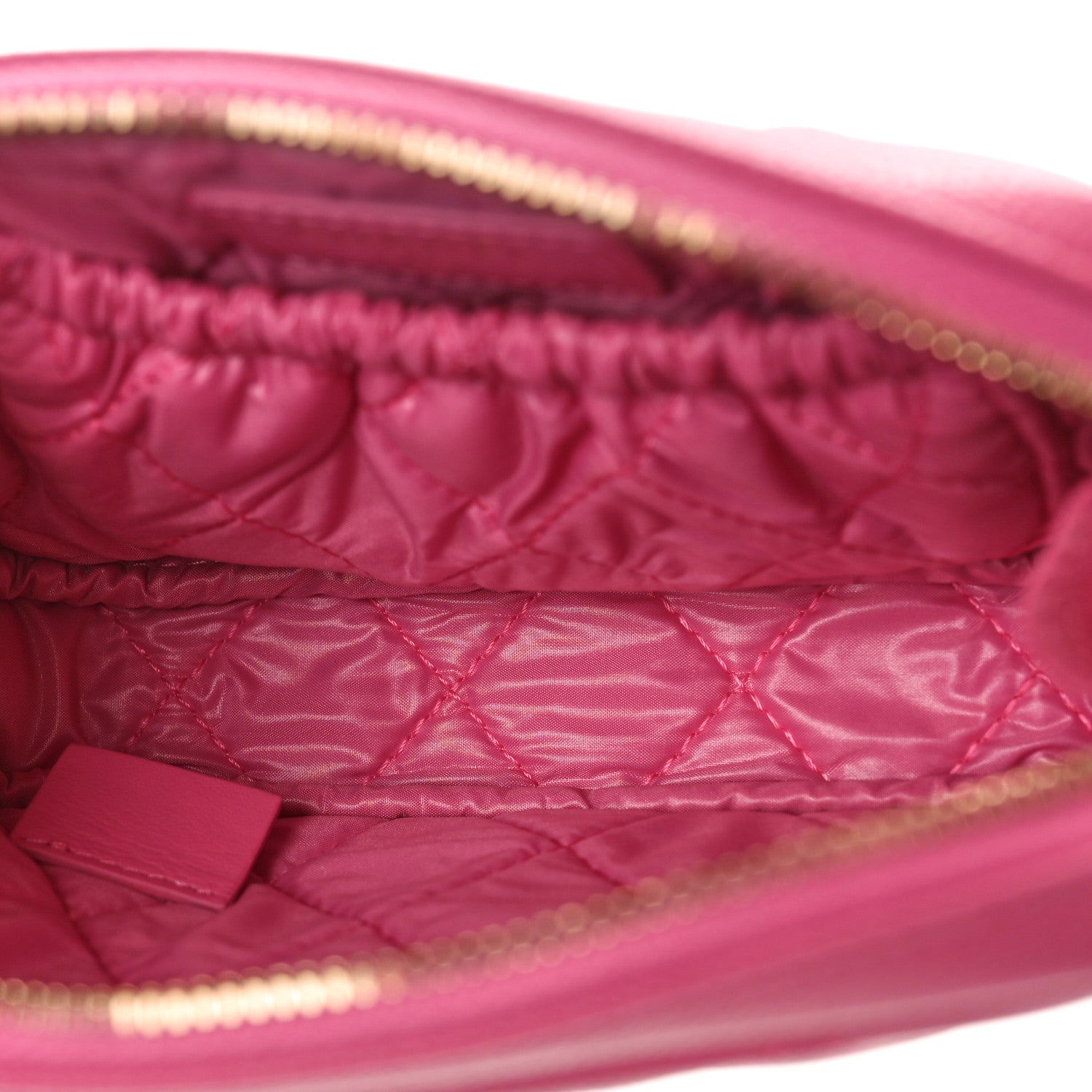 Chanel Caviar Quilted Small Curvy Pouch Cosmetic Case Pink 5 of 9
