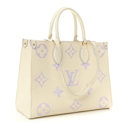Louis Vuitton Empreinte Monogram Giant Onthego MM Latte Bubble Tea 3 of 11