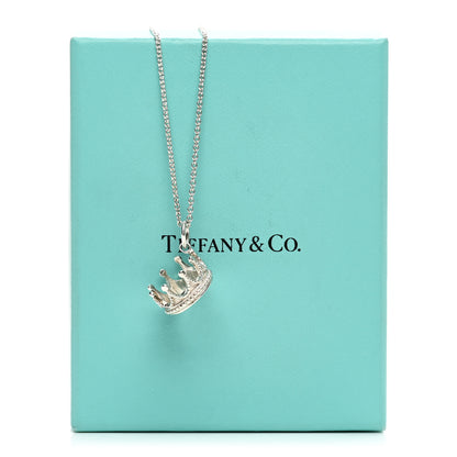 Tiffany Sterling Silver Crown Charm Necklace 5 of 5