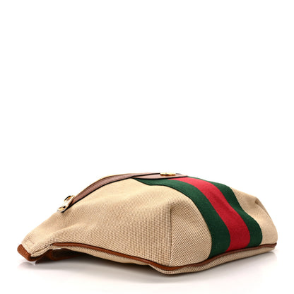 Gucci Vintage Canvas Web Belt Bag Sand Cuir 4 of 10