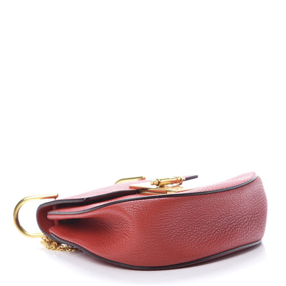 Chloe Grained Lambskin Mini Drew Shoulder Bag Plaid Red 4 of 16