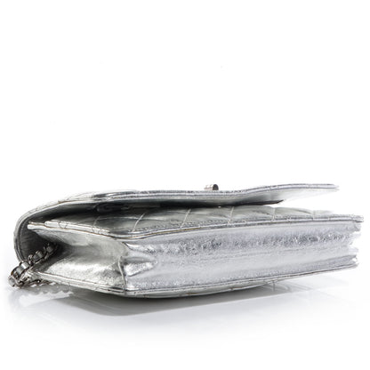 Chanel Calfskin Reissue Wallet On Chain WOC Silver 5 of 9
