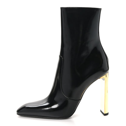 Saint Laurent Vitello Marilyn Auteuil 105 Ankle Zip Boots 39 Black 1 of 8