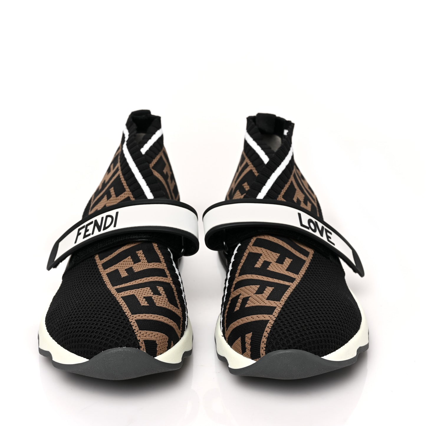 Stretch Yarn FF Stiff Band Rockoko Sneakers 40 Black White Tobacco