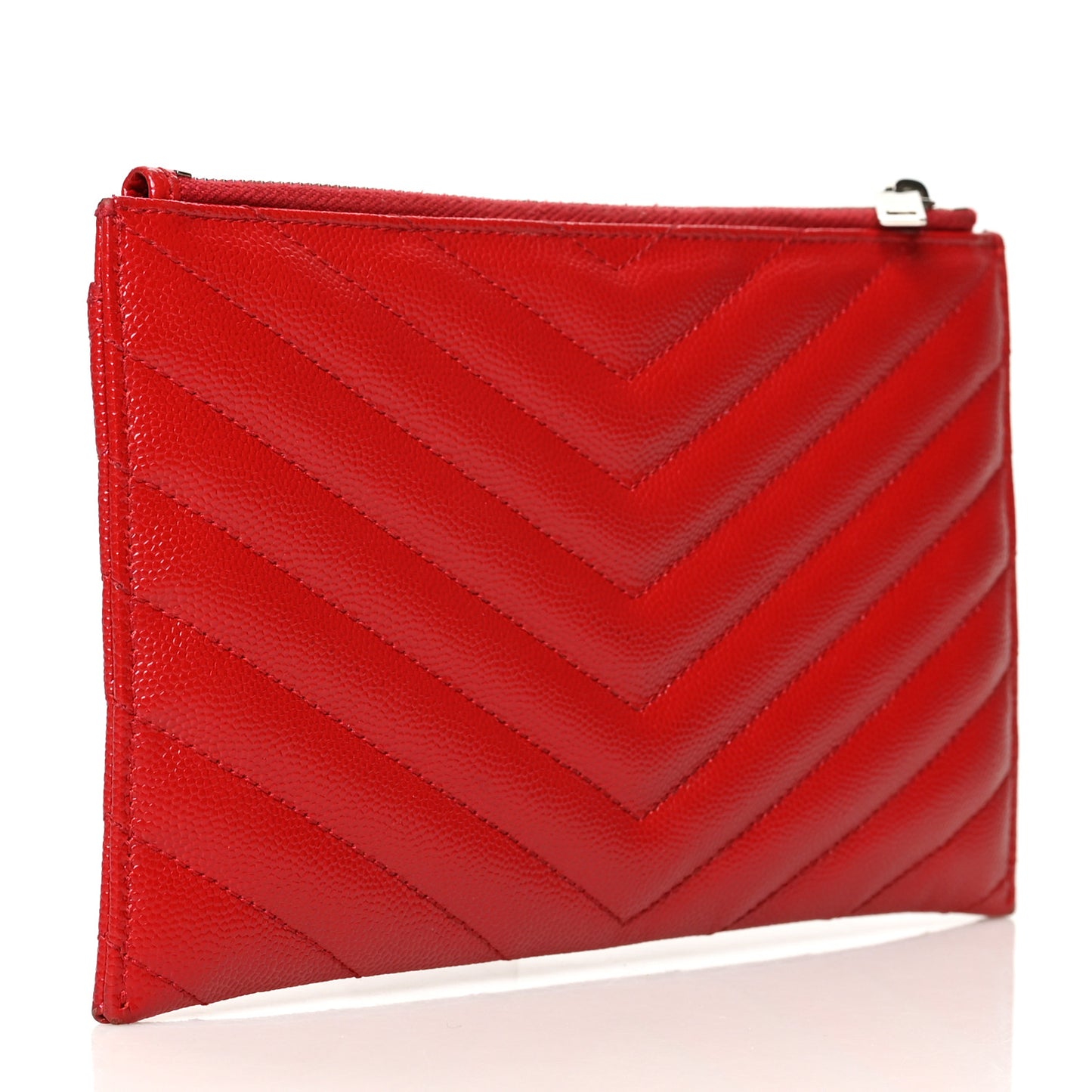 Grain De Poudre Chevron Monogram Bill Pouch Rouge Eros
