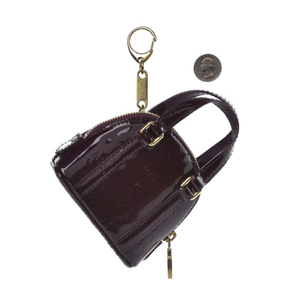 MCM Patent Key Ring Bag Charm Purple 2 of 4