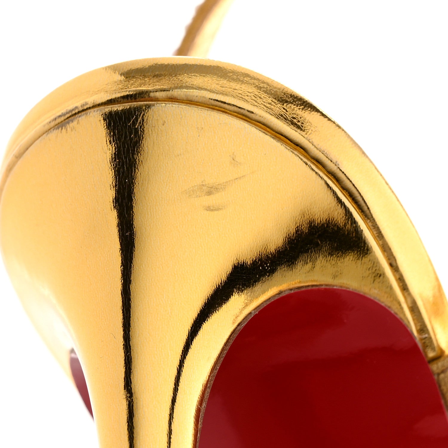 Christian Louboutin Crystal Strass Rosalie 100 Sandals 38.5 Cry Aurum Gold 9 of 10
