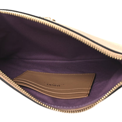 Versace Grained Calfskin La Medusa Pouch Caramel 5 of 6