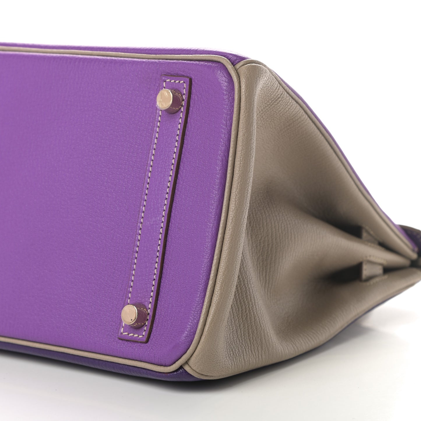 Chevre Mysore Horseshoe Birkin 30 Parme Violet Gris Tourterelle