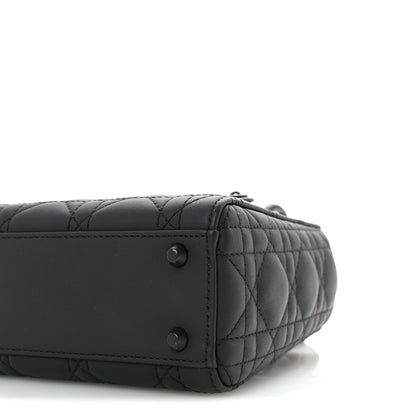 Christian Dior Ultra Matte Calfskin Cannage Mini Lady Dior Black 9 of 9