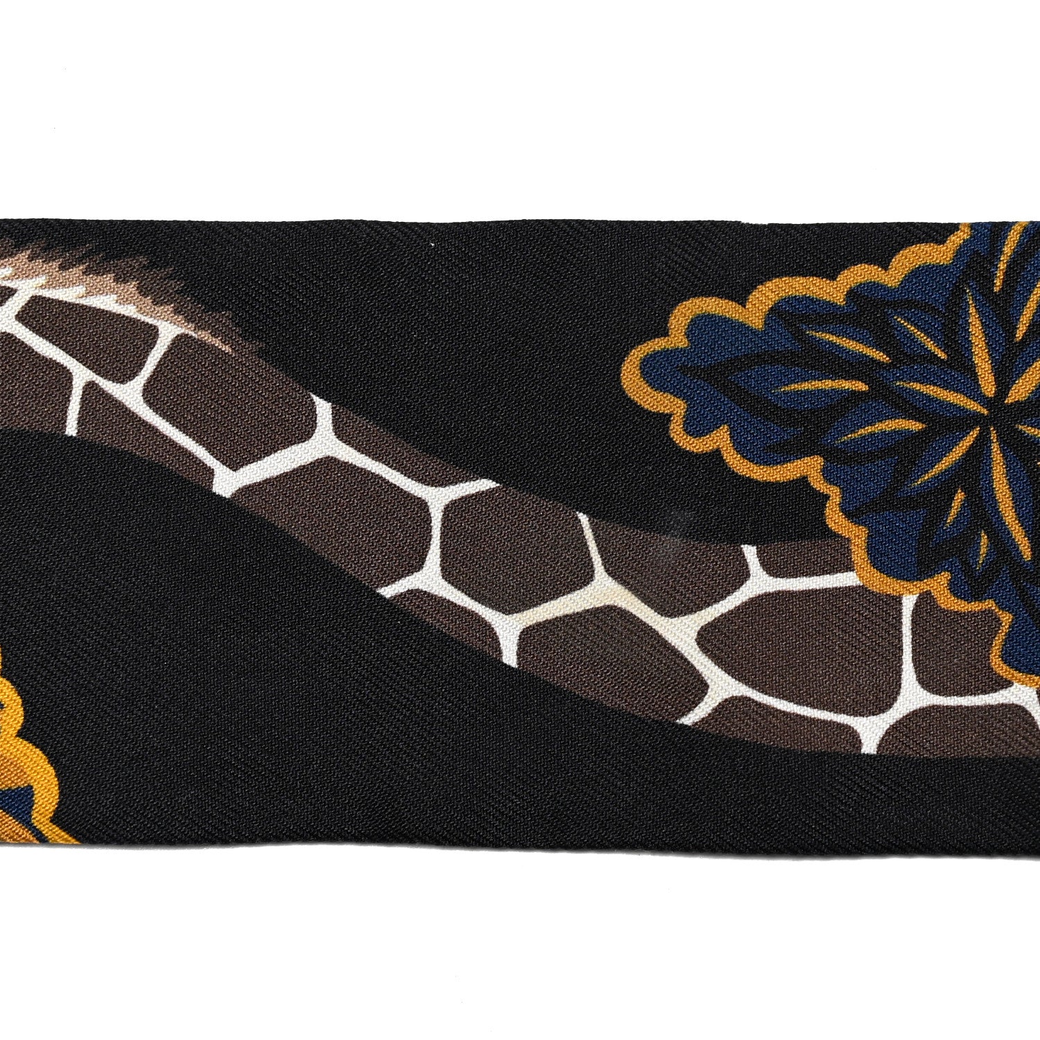 Hermes Silk Three Graces Twilly Black Gold Taupe 5 of 5