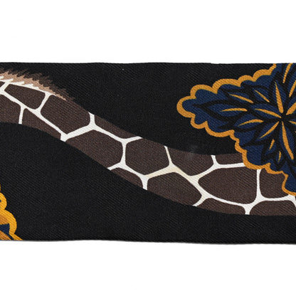 Hermes Silk Three Graces Twilly Black Gold Taupe 5 of 5
