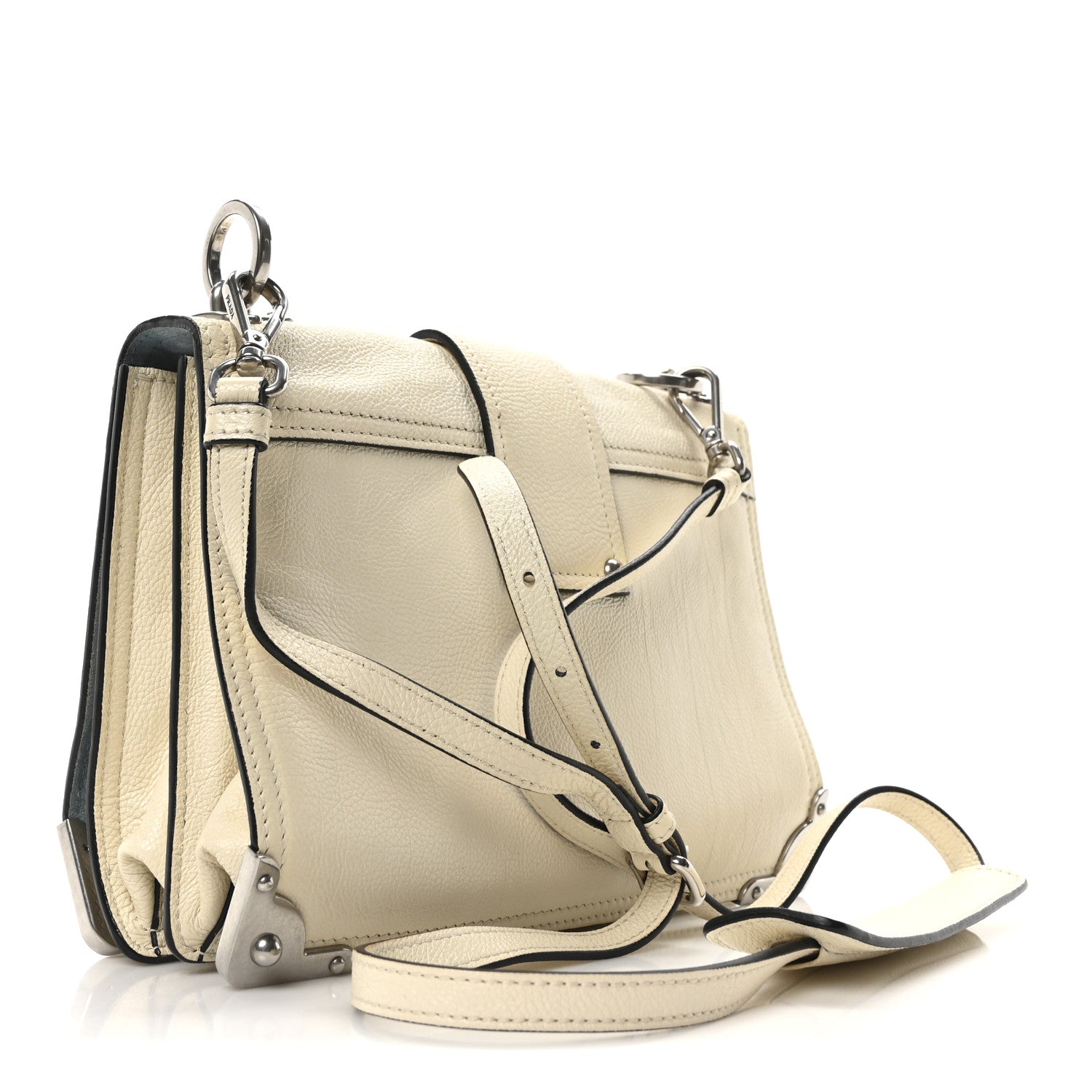 Prada Glace Calfskin Large Soft Cahier Bag White 3 of 9