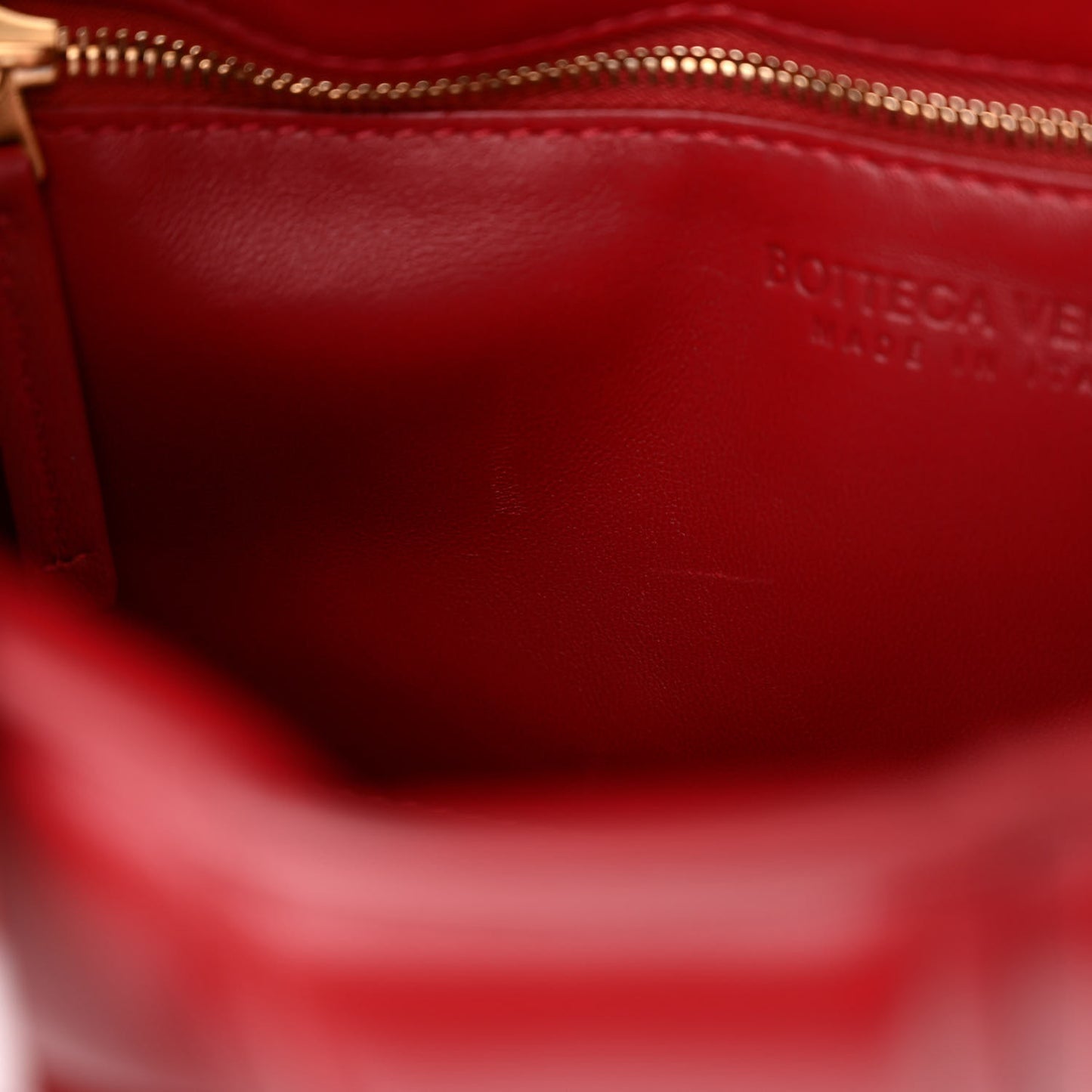 Nappa Maxi Intreccio Padded Cassette Crossbody Bag Dark Red