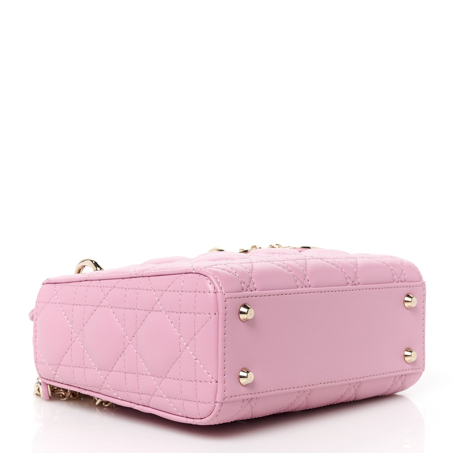 Christian Dior Lambskin Cannage Mini Lady Dior Light Pink 4 of 10