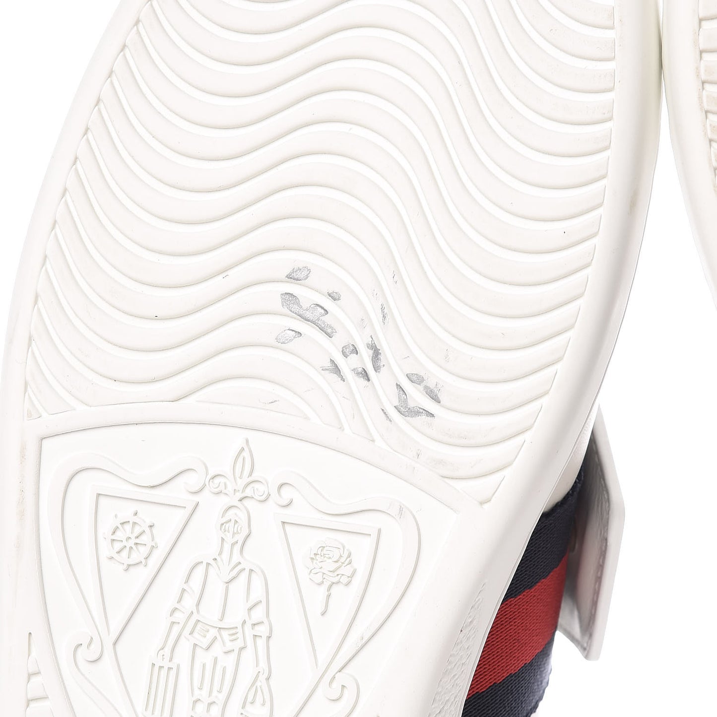 Calfskin Sequins Web Game Logo Womens Ace Sneakers 38.5 White