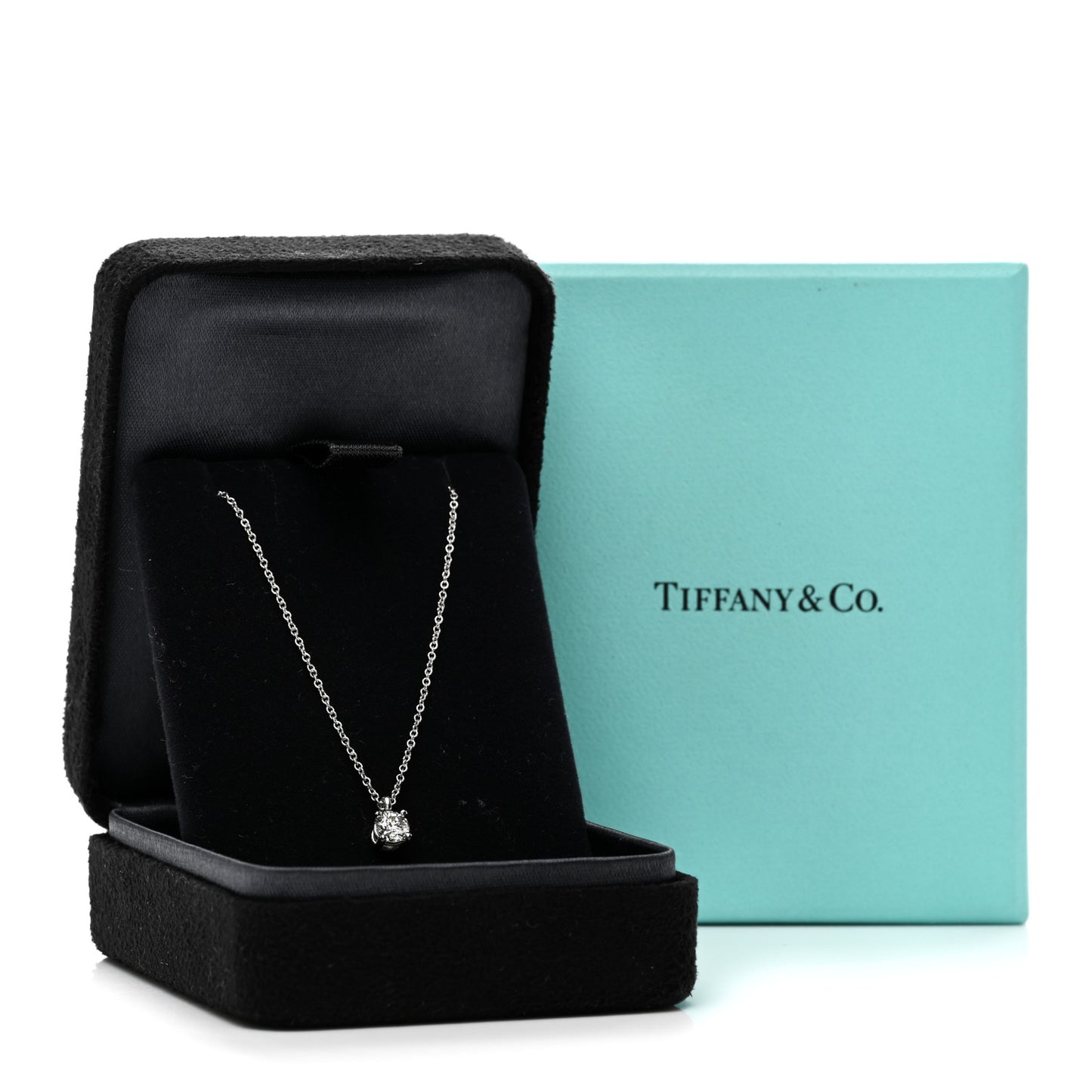 Platinum Diamond .31ct Solitaire Pendant Necklace