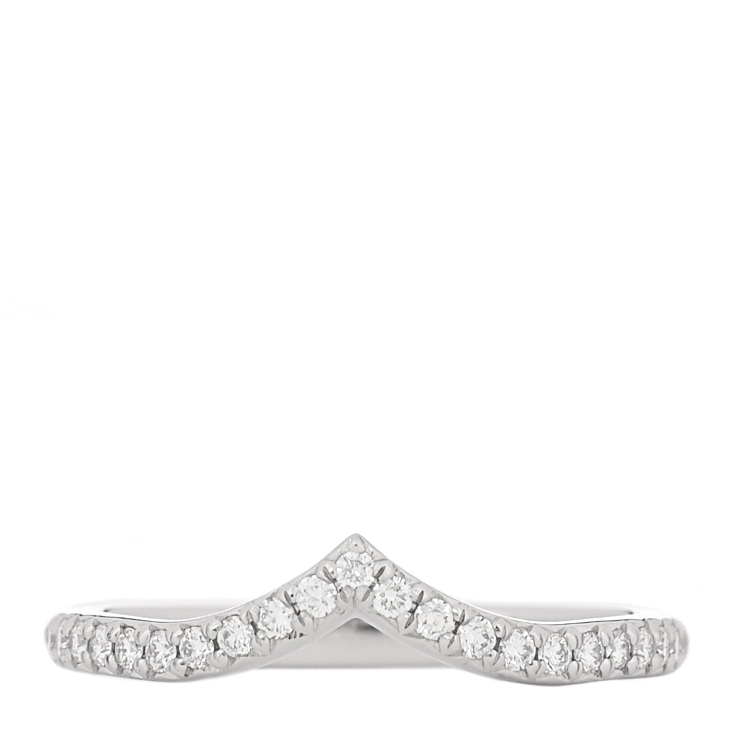 Tiffany Platinum Diamond Soleste V Band Ring 54 7 1 of 4