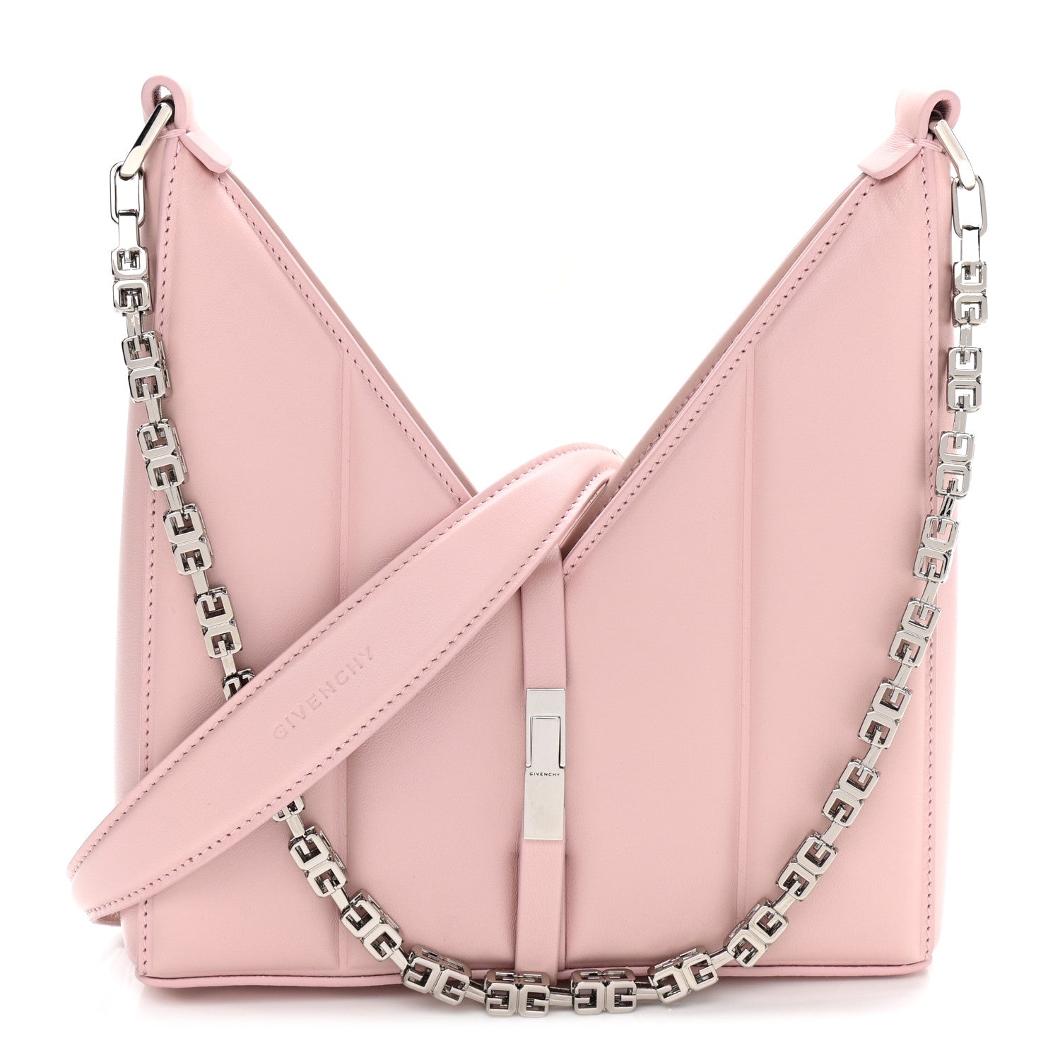 Givenchy Lambskin Padded Mini Cut Out Shoulder Bag Blush Pink 1 of 9