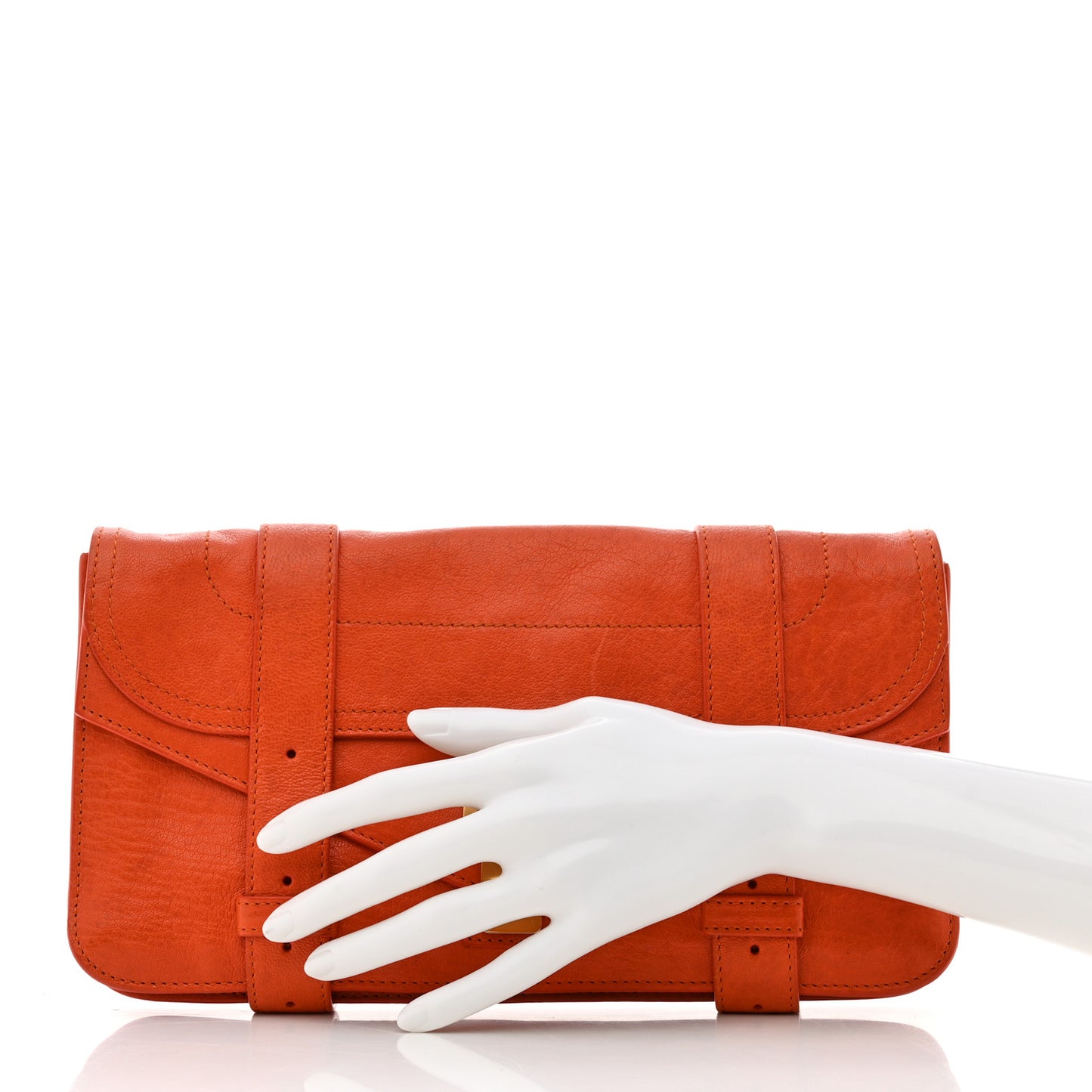 Lambskin PS1 Pochette Clutch Orange
