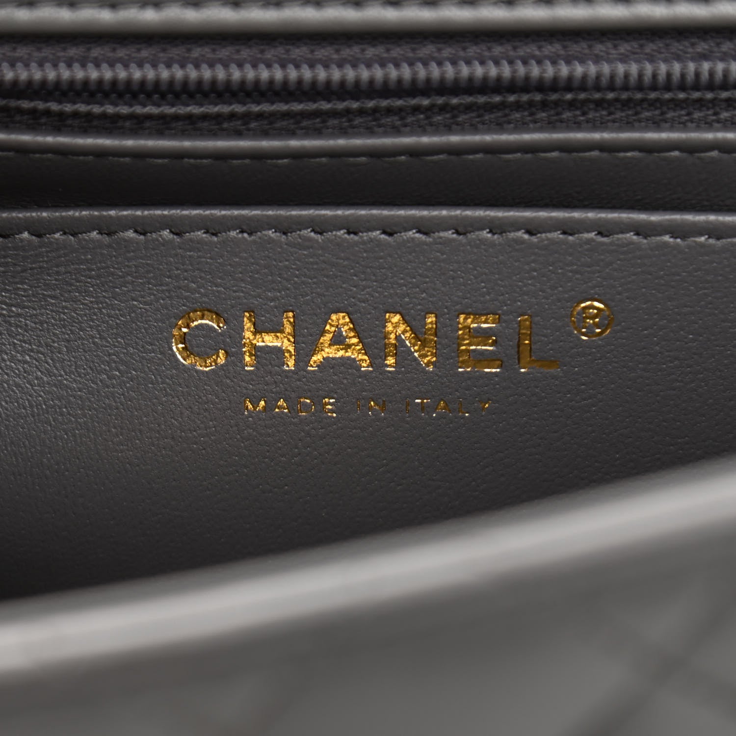 Chanel Lambskin Quilted Mini Top Handle Rectangular Flap Dark Grey 7 of 10