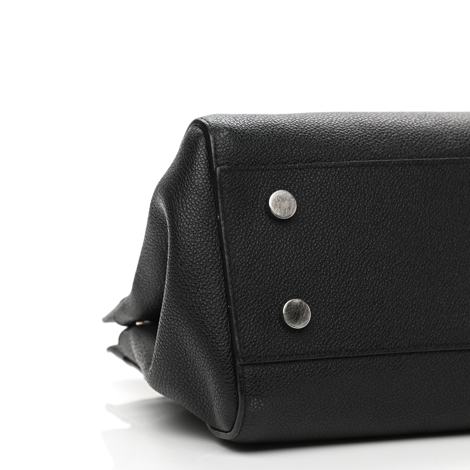 Saint Laurent Grained Calfskin Small Cabas Rive Gauche Black 9 of 17