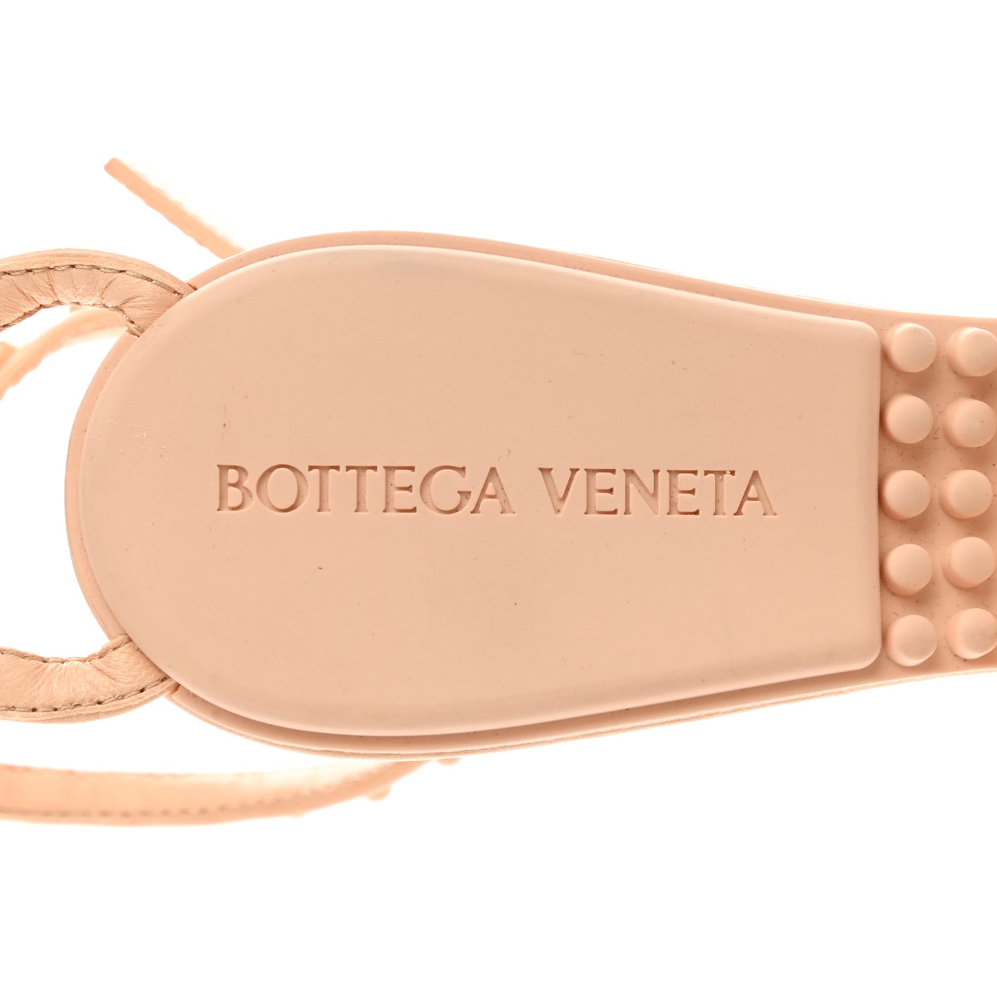 Lambskin Studded Multi Strap Sandals 37 Nude Peach
