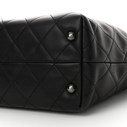 Chanel Calfskin Quilted Large Shopping In Chains Tote Black 10 of 11