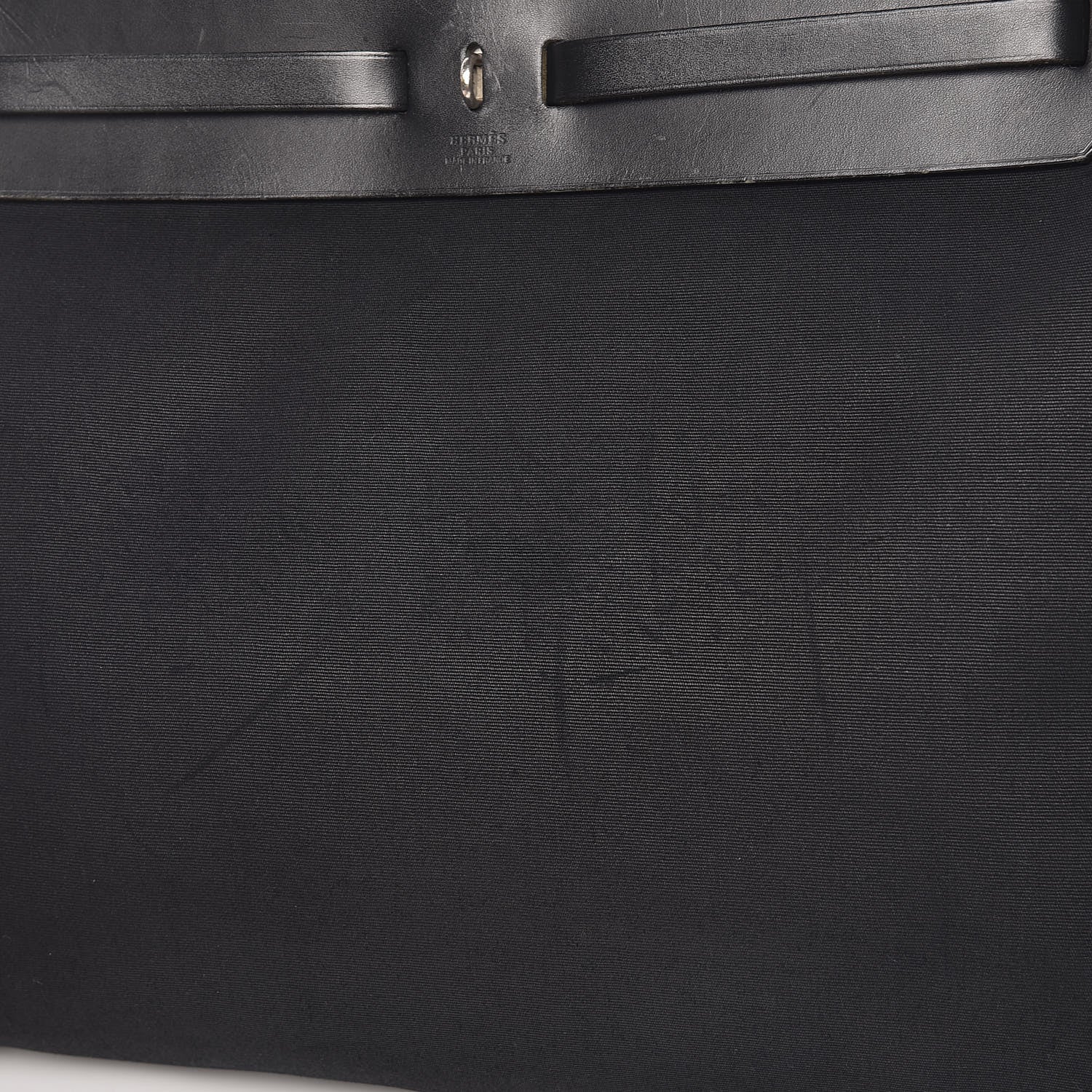 Hermes Toile Vache Calfskin Herbag 40 GM Black 14 of 19