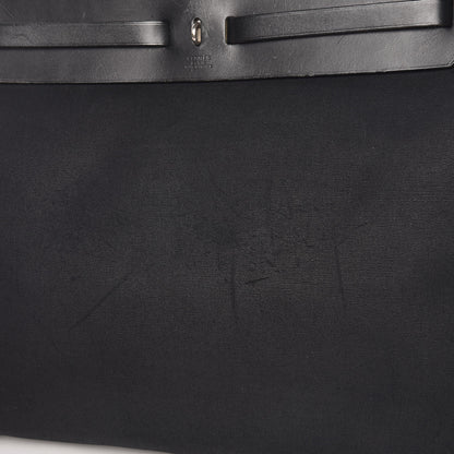 Hermes Toile Vache Calfskin Herbag 40 GM Black 14 of 19