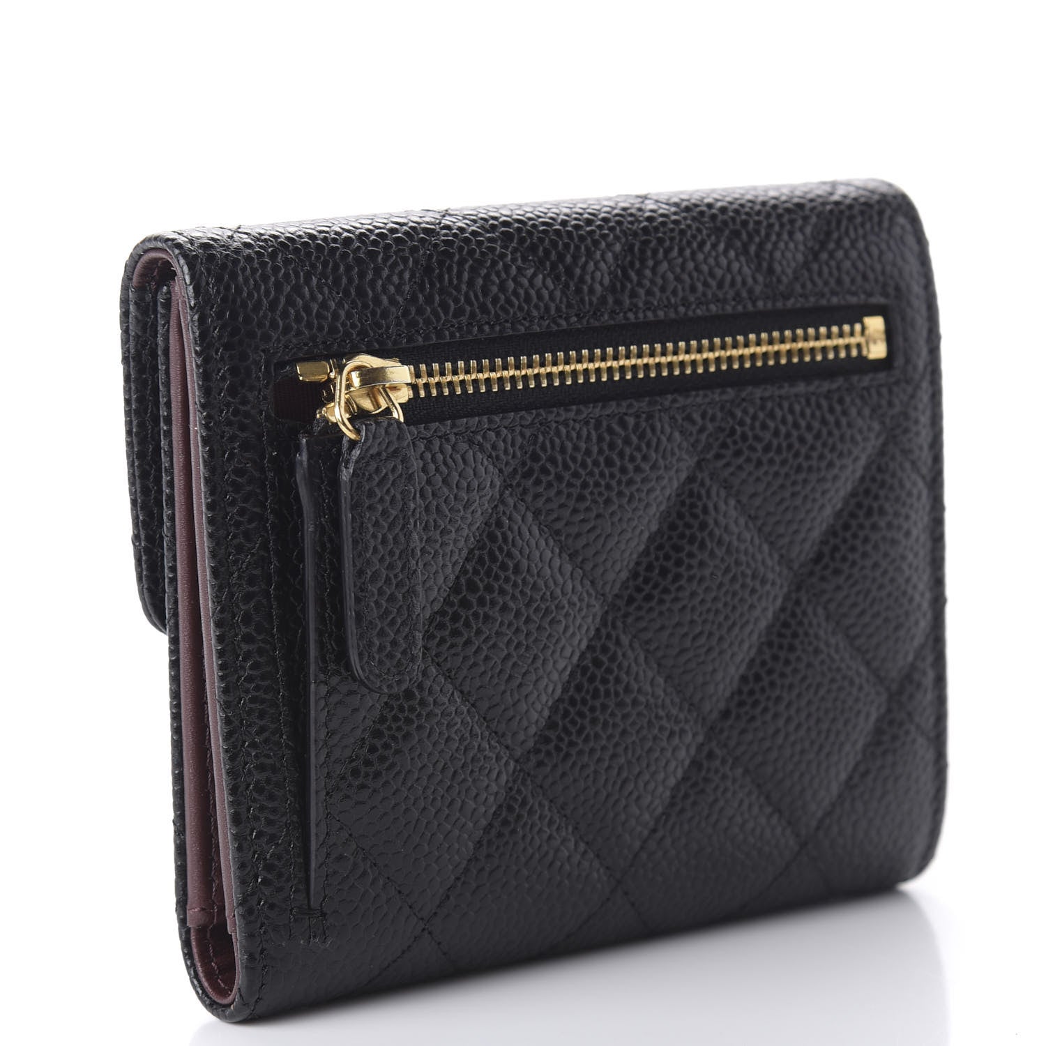 Chanel Caviar Quilted Compact Flap Wallet Black 3 of 10