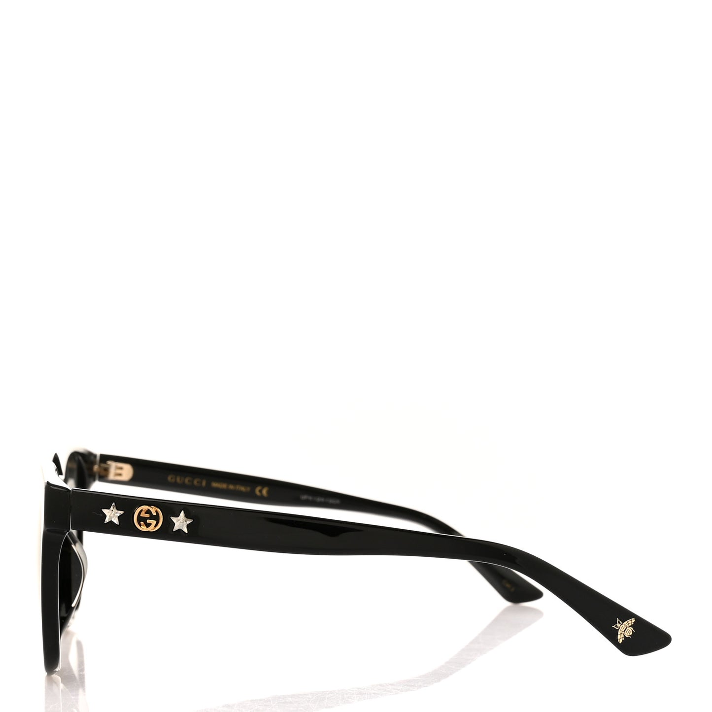 Round Frame Star Sunglasses GG0232SK Black