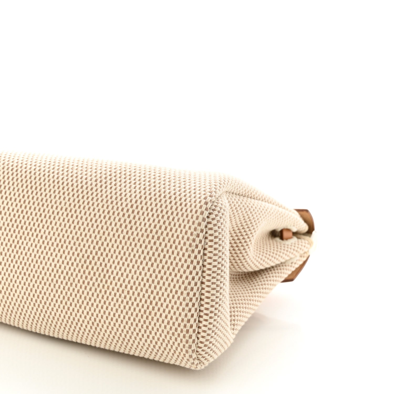 Hermes Toile Vache Calfskin Herbag 30 PM Black Natural 12 of 12