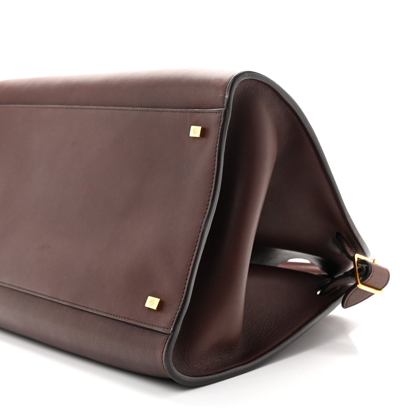 Polished Saddle Calfskin Soft Margaux 15 Burgundy