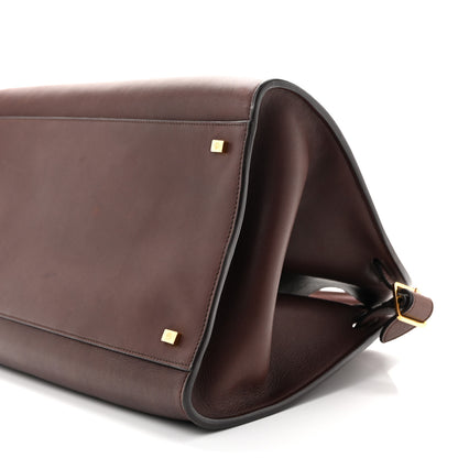 The Row Polished Saddle Calfskin Soft Margaux 15 Burgundy 9 of 11