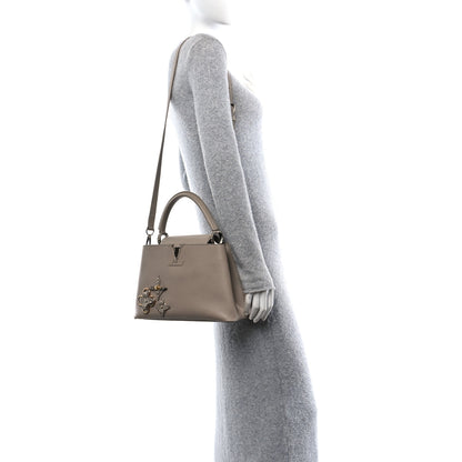 Louis Vuitton Taurillon Mechanical Flowers Capucines PM Galet 2 of 10