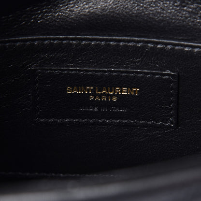 Saint Laurent Lambskin Matelasse Chevron Monogram Small Sulpice Bag Black 7 of 11