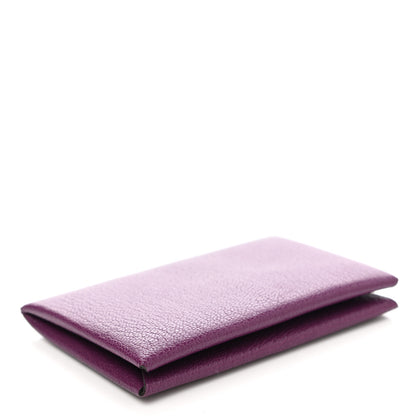 Hermes Chevre Mysore Calvi Card Case Anemone 4 of 8