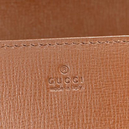 Gucci GG Supreme Monogram Azalea Calfskin Horsebit 1955 Wallet On Chain Beige Ebony Brown Sugar 6 of 13