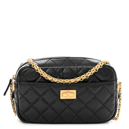 Chanel Aged Calfskin Quilted Mini Reissue Camera Case Black 1 of 10