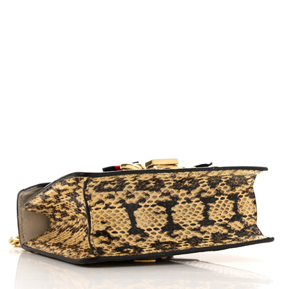 Gucci Snakeskin Mini Sylvie Chain Shoulder Bag Roccia 4 of 17