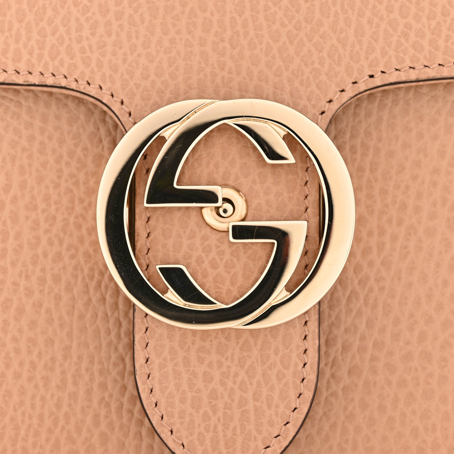 Gucci Dollar Calfskin Small Interlocking G Shoulder Bag Camelia 11 of 11