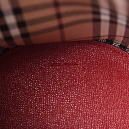 Burberry Calfskin Small Lorne Bucket Crossbody Red 6 of 8