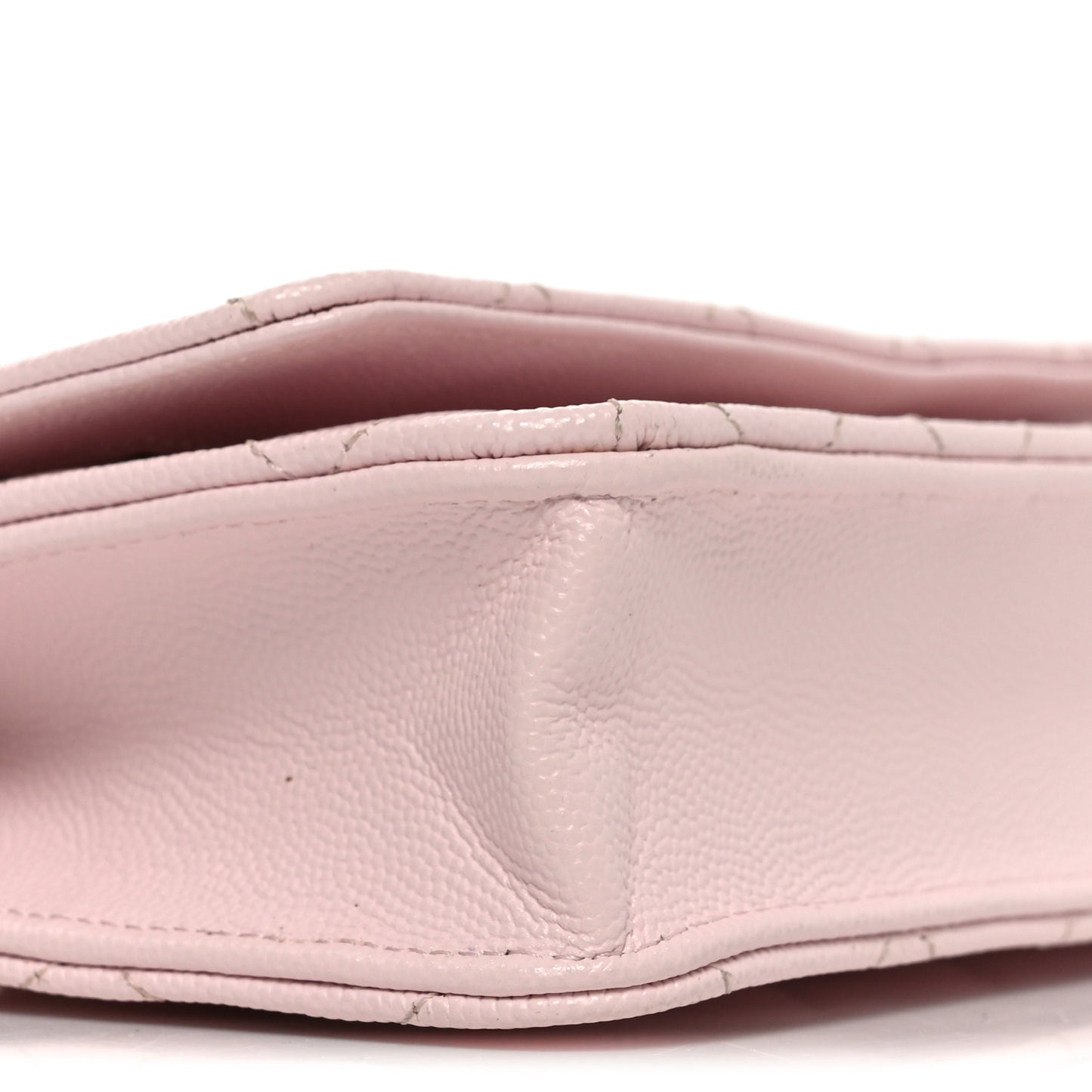 Caviar Quilted Wallet on Chain WOC Light Pink
