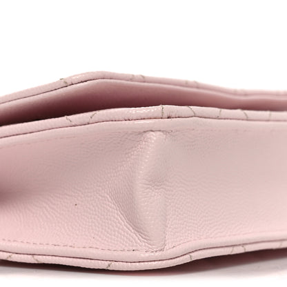 Chanel Caviar Quilted Wallet on Chain WOC Light Pink 9 of 11